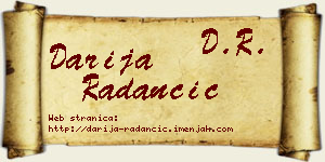Darija Radančić vizit kartica